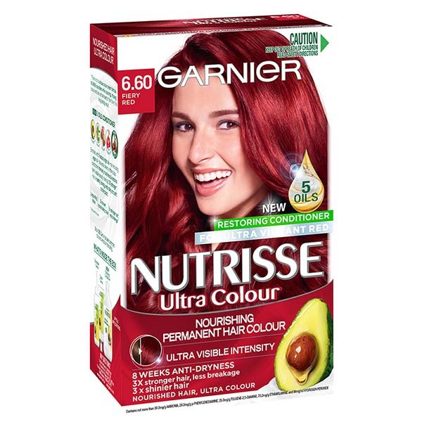 Nutrisse Permanent Hair Colour - 6.60 Fiery Red Garnier® Australia & New Zealand