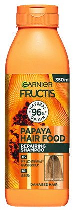 garnier ecom fructis PapayaHairFoodShampoo Nov23 Packshot Front FA