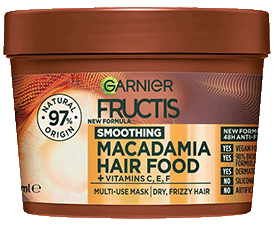 garnier ecom fructis MacadamiaHairFoodMask Nov23 Packshot Front FA